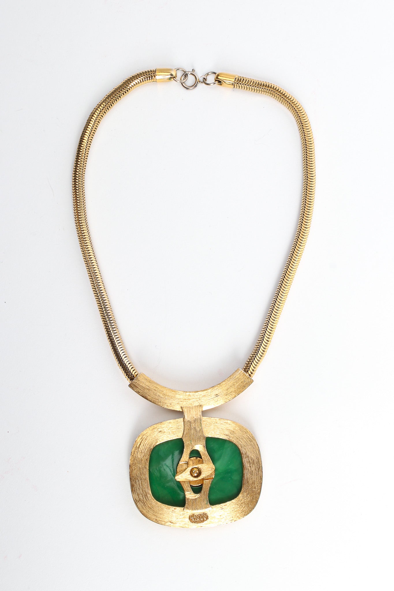 Vintage Lanvin 3 Pendant Necklace Boxed Set back necklace @ Recess LA