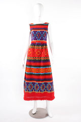 Vintage Lanvin Geo Ikat Print Dress mannequin front @ Recess LA