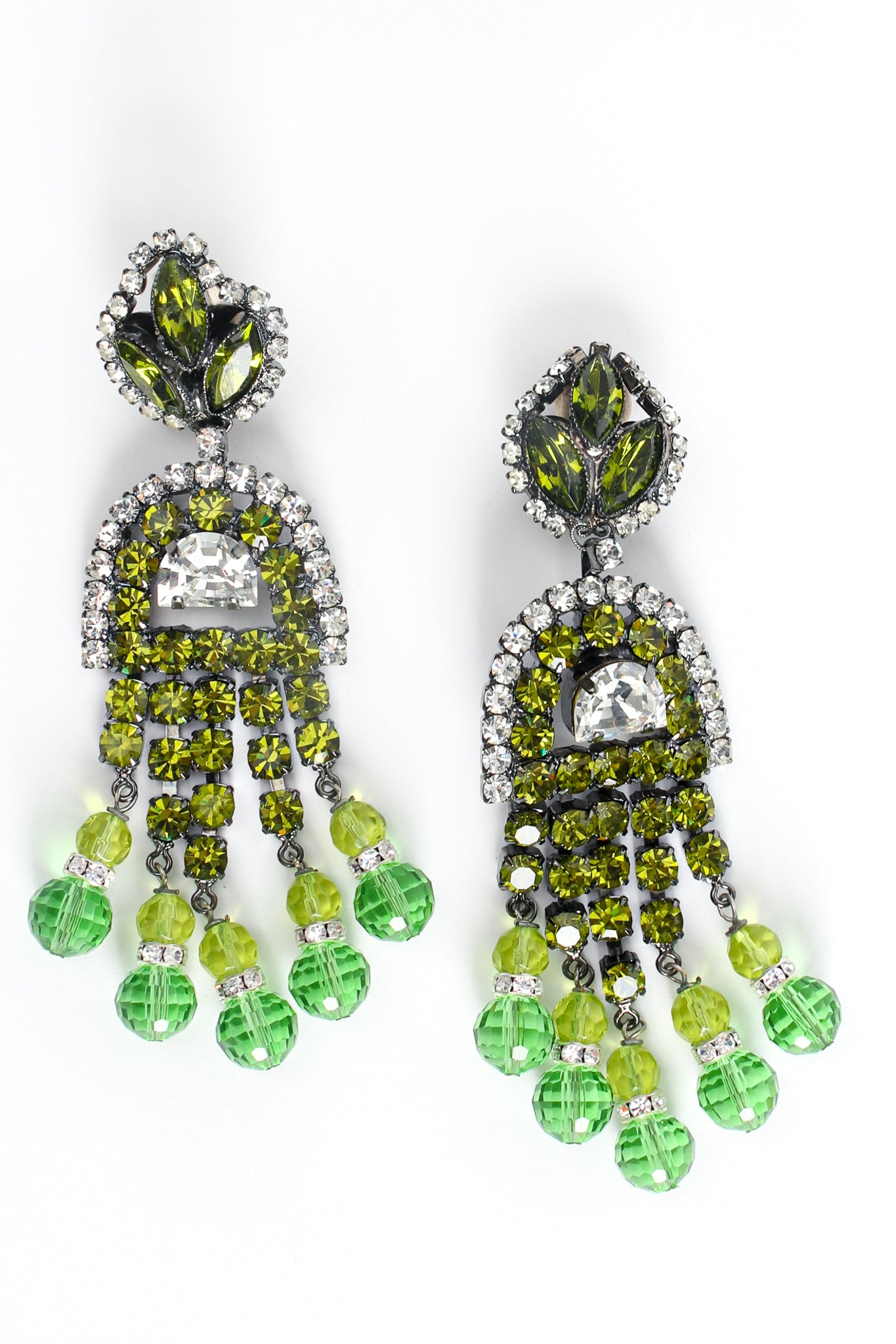 Lawrence Larry Vrba Rhinestone Deco Style Chandelier Earrings at Recess Los Angeles