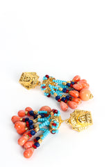 Vintage Lawrence Larry Vrba Egyptian Revival Chandelier Earrings at Recess Los Angeles