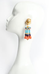 Vintage Lawrence Larry Vrba Egyptian Revival Chandelier Earrings at Recess Los Angeles