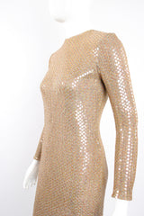 Vintage Leo Narducci Iridescent Champagne Sequin Dress on Mannequin crop at Recess LA