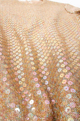 Vintage Leo Narducci Iridescent Champagne Sequin Dress fabric detail at Recess LA