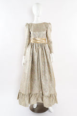 Vintage Leonard for Neiman Marcus Floral Brocade Metallic Gown mannequin front @ Recess LA