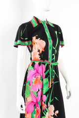 Vintage Leonard Tropical Floral Dress mannequin angle close   @ Recess Los Angeles