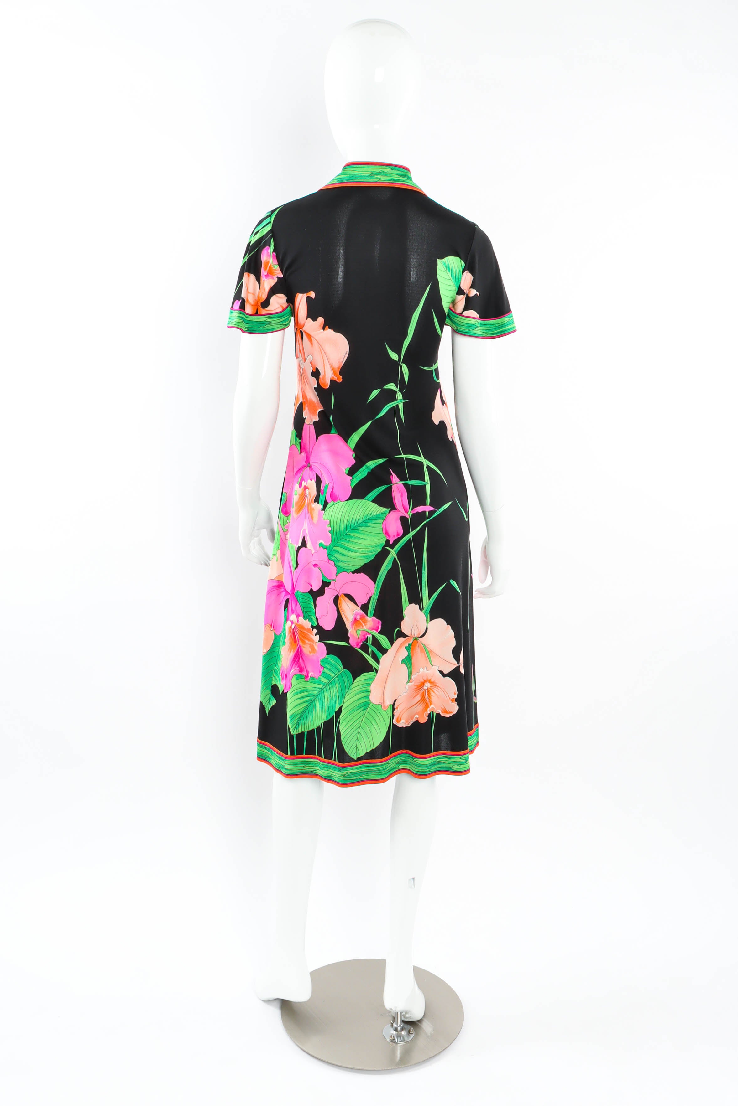 Vintage Leonard Tropical Floral Dress mannequin back @ Recess Los Angeles