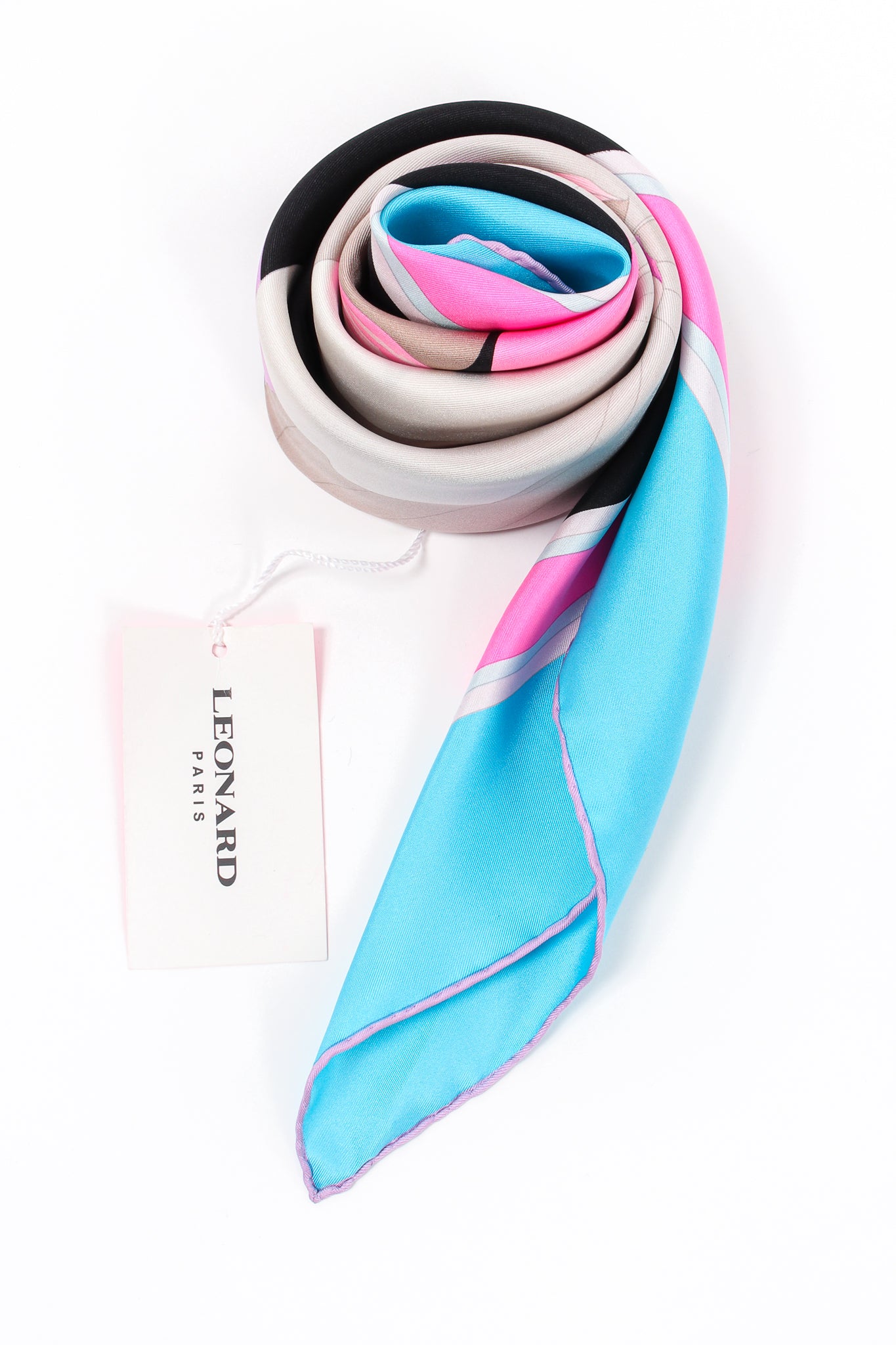 Vintage Leonard Silk Twill Orchid Blossom Scarf at Recess Los Angeles