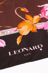 Vintage Leonard Iris Blossom Silk Scarf signature at Recess Los Angeles