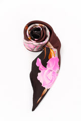 Vintage Leonard Iris Blossom Silk Scarf roll at Recess Los Angeles