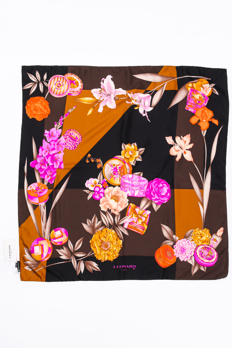 Vintage Leonard Floral Parfum Scarf flat at Recess Los Angeles