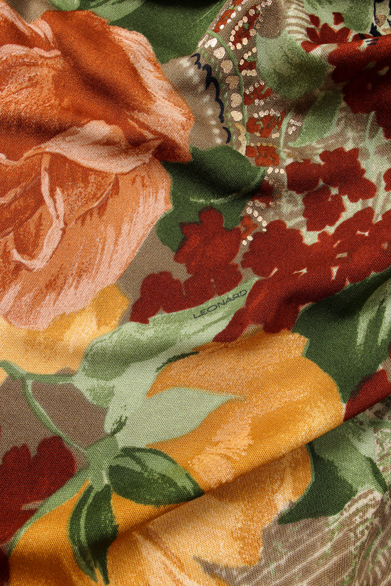 Vintage Leonard Fall Floral Foliage Duster signature at Recess Los Angeles