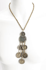 Vintage Les Bernard Rhinestone Coin Pendant Necklace at Recess Los Angeles