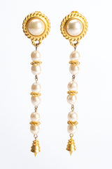 Vintage Leslie Block Pearl Spike Drop Earrings  at Recess Los Angeles