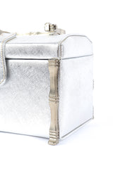 Lewis silver leather mini box bag details @recessla