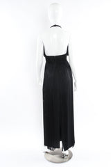 Vintage Lilli Diamond Fringe Drape Halter Dress mannequin back @ Recess LA