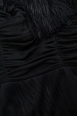 Vintage Lilli Diamond Fringe Drape Halter Dress waist band @ Recess LA