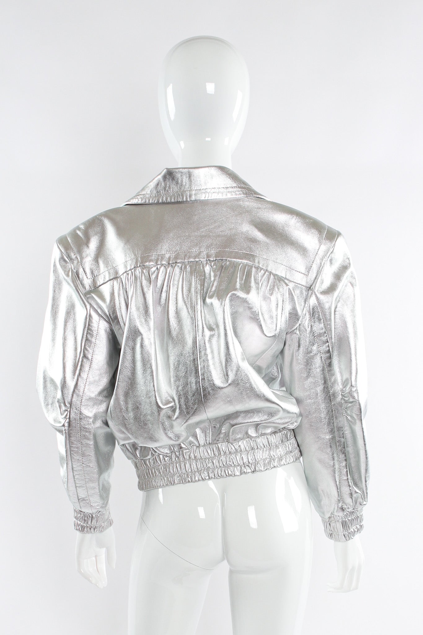 Vintage Lillie Rubin Leather Bomber Jacket & Pant Set mannequin back @ Recess LA