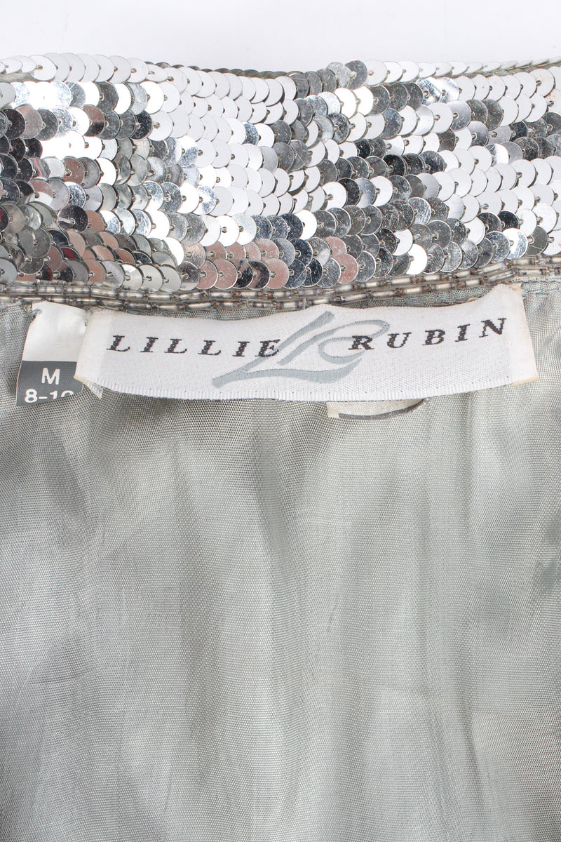 Vintage Lillie Rubin Sequin & Beaded Crop Jacket tag @ Recess LA