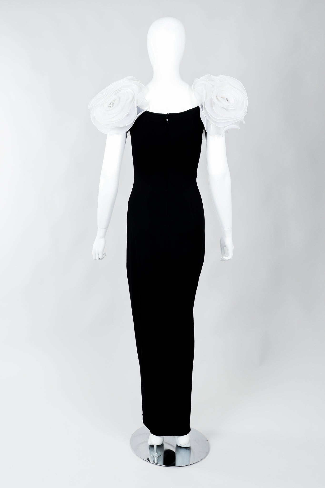 Vintage Lillie Rubin Rosette Sheath Gown on Mannequin back at Recess Los Angeles