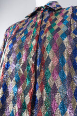 Lloyd Williams Rainbow Metallic Lamé Diamond Blouse