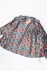 Vintage Lloyd Williams Rainbow Metallic Diamond Blouse II flat at Recess LA