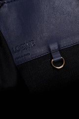 Loewe Striped Canvas Hammock Bag signature at Recess Los Angeles