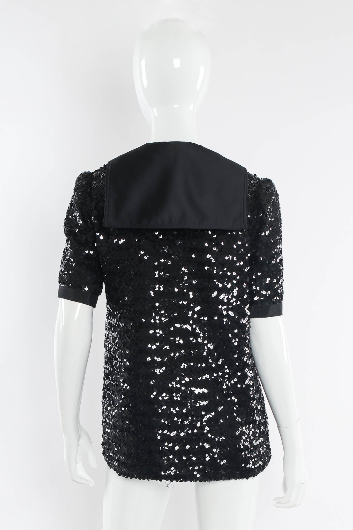 Vintage Lorcan Mullany Sequin Sailor Top mannequin back @ Recess LA