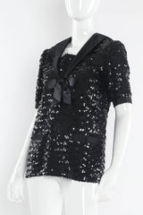 Vintage Lorcan Mullany Sequin Sailor Top mannequin close angle @ Recess LA