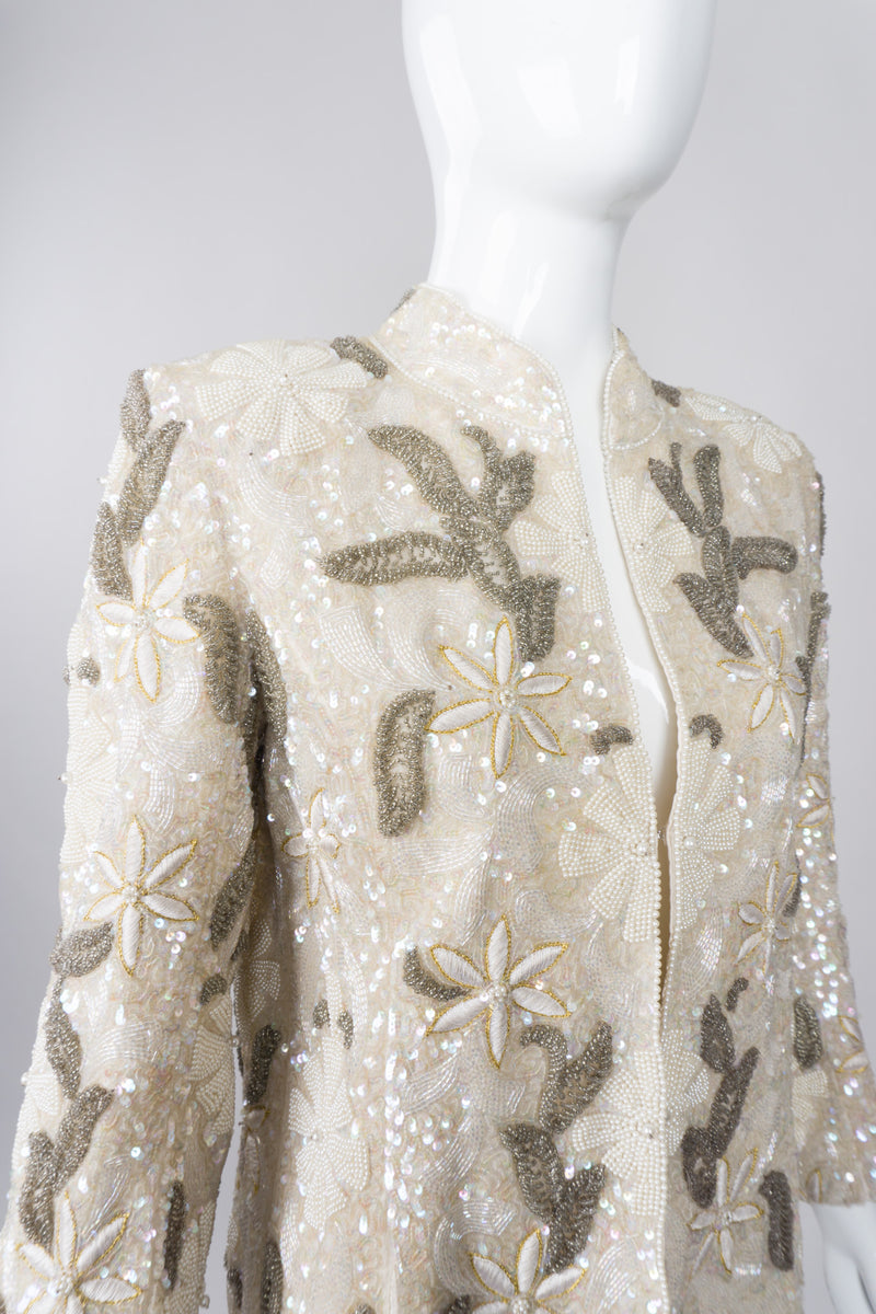 Loris Azzaro Beaded Leaf Jacket