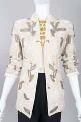 Loris Azzaro Beaded Leaf Jacket