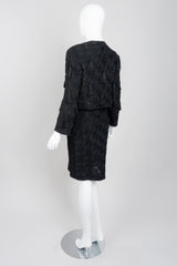 Louis Féraud Vintage Textured Tassel Skirt & Jacket Set