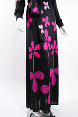 Vintage Louis Feraud Ombré Floral Jersey Dress on Mannequin skirt at Recess Los Angeles