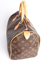 Louis Vuitton Classic Monogram Speedy 30 Bag heat stamp tag at Recess Los Angeles