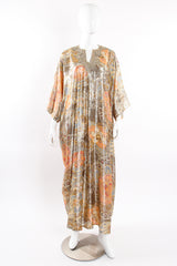 Vintage Lucie Ann Metallic Brocade Lamé Caftan on Mannequin front at Recess Los Angeles