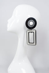 Hi-Fi Graphic Lucite Signed Earrings