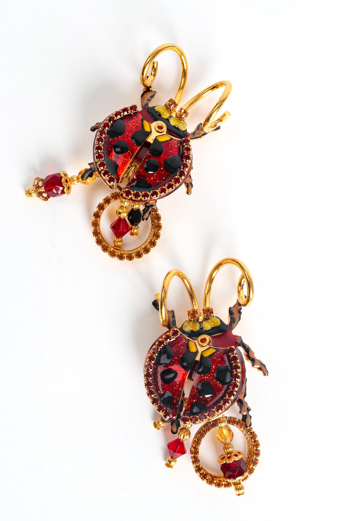 Vintage Lunch At The Ritz Bug Be A Lady Ladybug Earrings at Recess Los Angeles