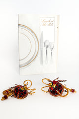 Vintage Lunch At The Ritz Bug Be A Lady Ladybug Earrings menu card at Recess Los Angeles