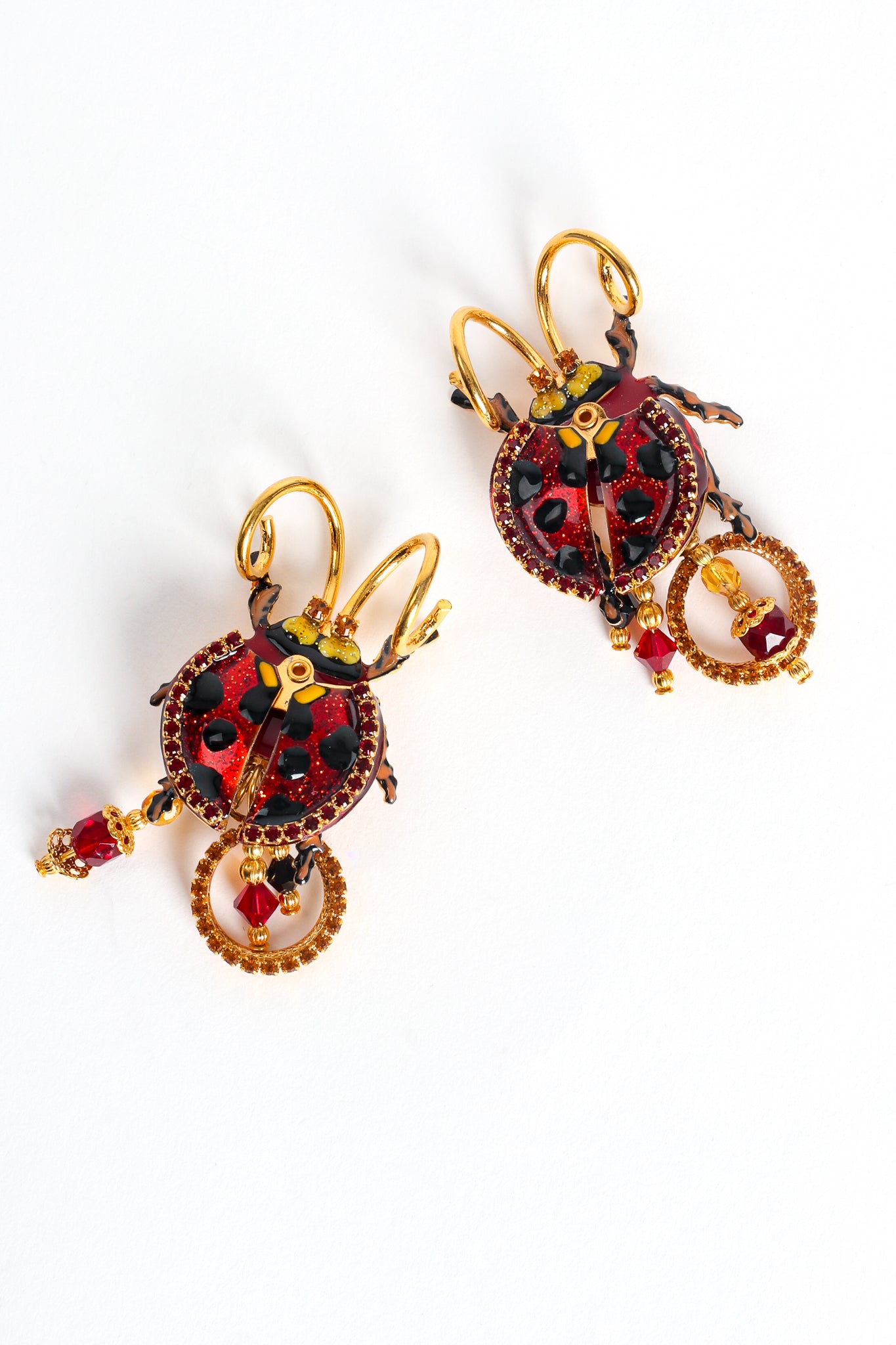 Vintage Lunch At The Ritz Bug Be A Lady Ladybug Earrings at Recess Los Angeles