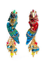 Vintage Lunch At The Ritz LATR Macaw Parrot Bead Dangle Earrings at Recess Los Angeles