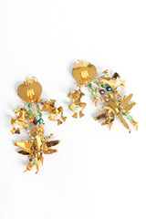 Vintage Lunch At The Ritz Dragonfly Swamp Song Long Chandelier Earrings backside at Recess LA