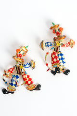 Vintage Lunch At The Ritz Harlequin Clown Earrings at Recess Los Angeles