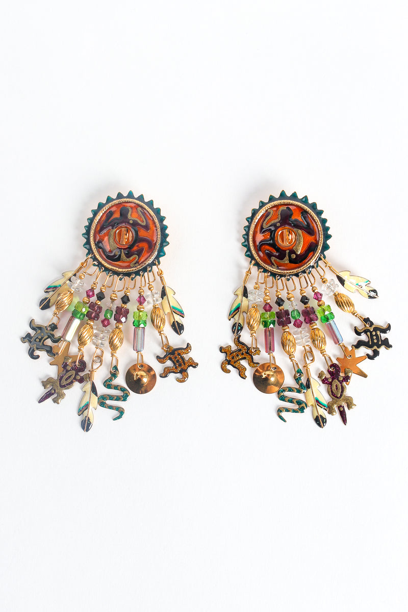 Vintage Lunch At The Ritz Southwestern Desert Glyph Earrings at Recess Los Angeles