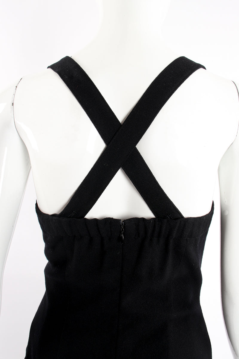 Vintage M.Yoko Wool Bustier & Skirt Set on Mannequin strap detail at Recess Los Angeles