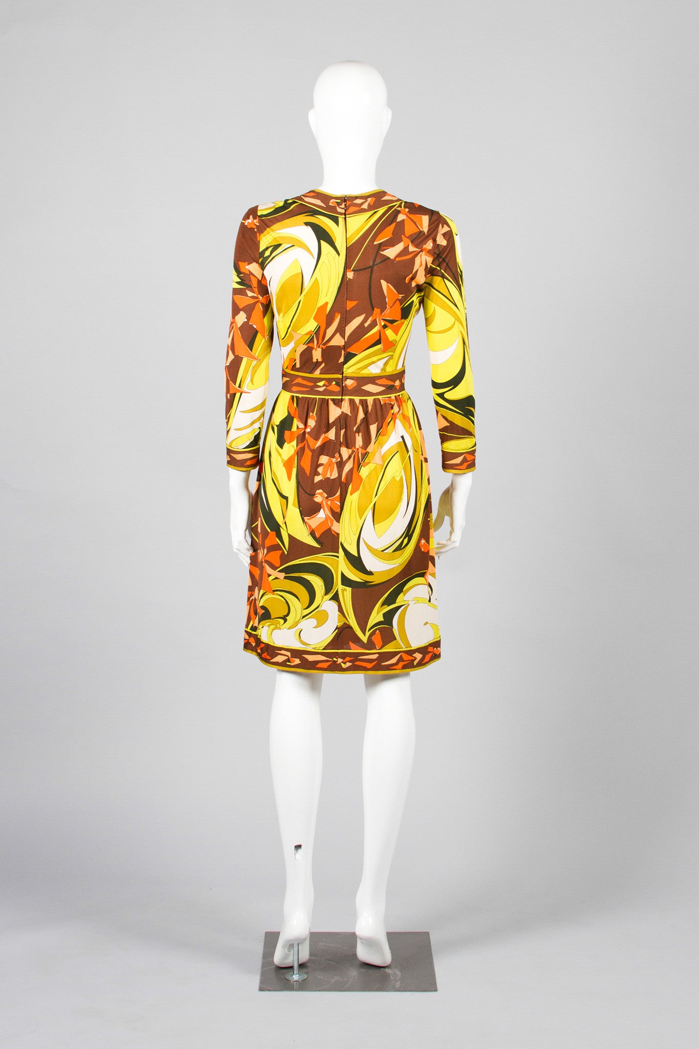 Emilio Pucci 3/4 Sleeve Print Dress