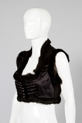 Satin Fur Vest