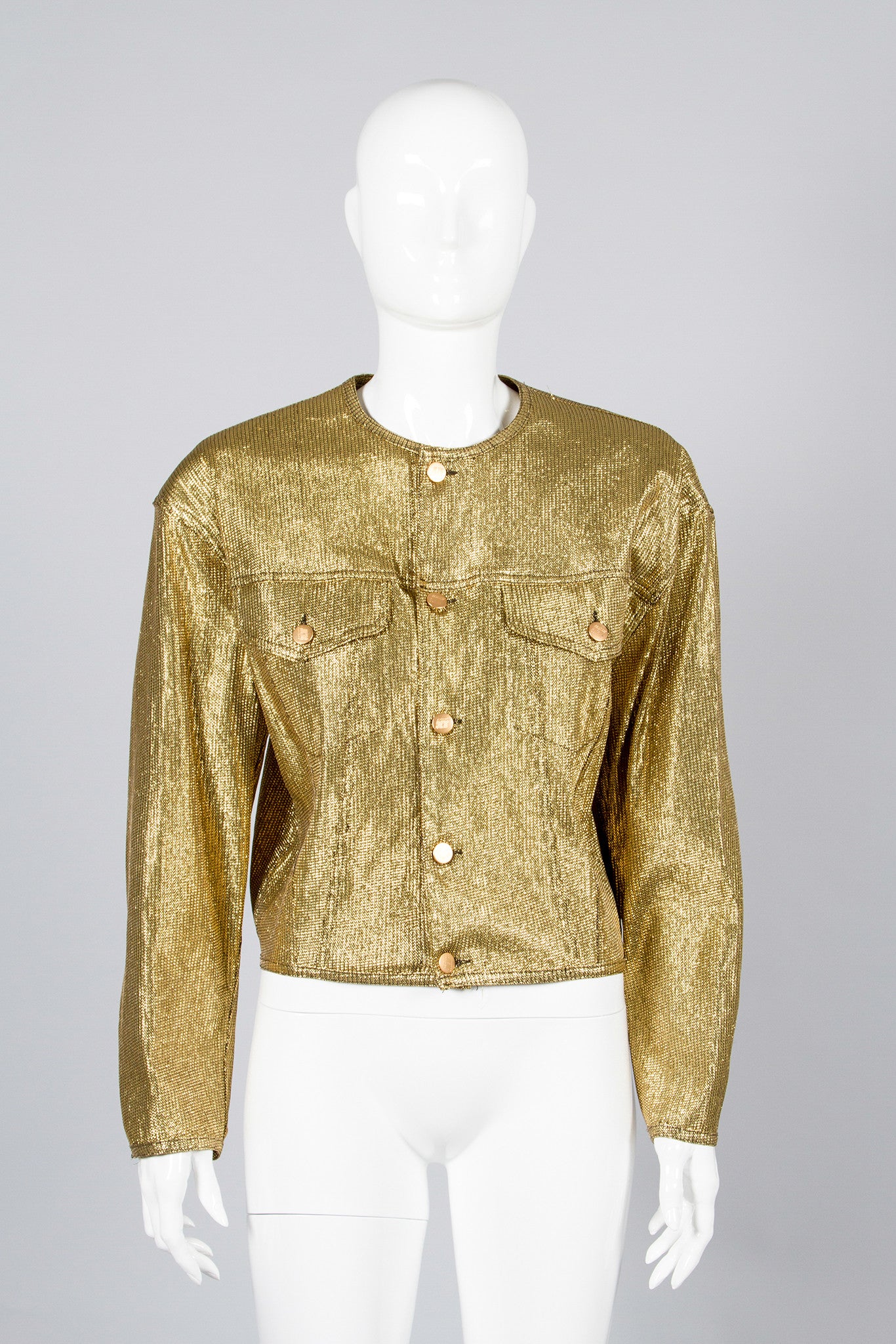 Jean Paul Gaultier Junior Gaultier Metallic Gold Jean Jacket