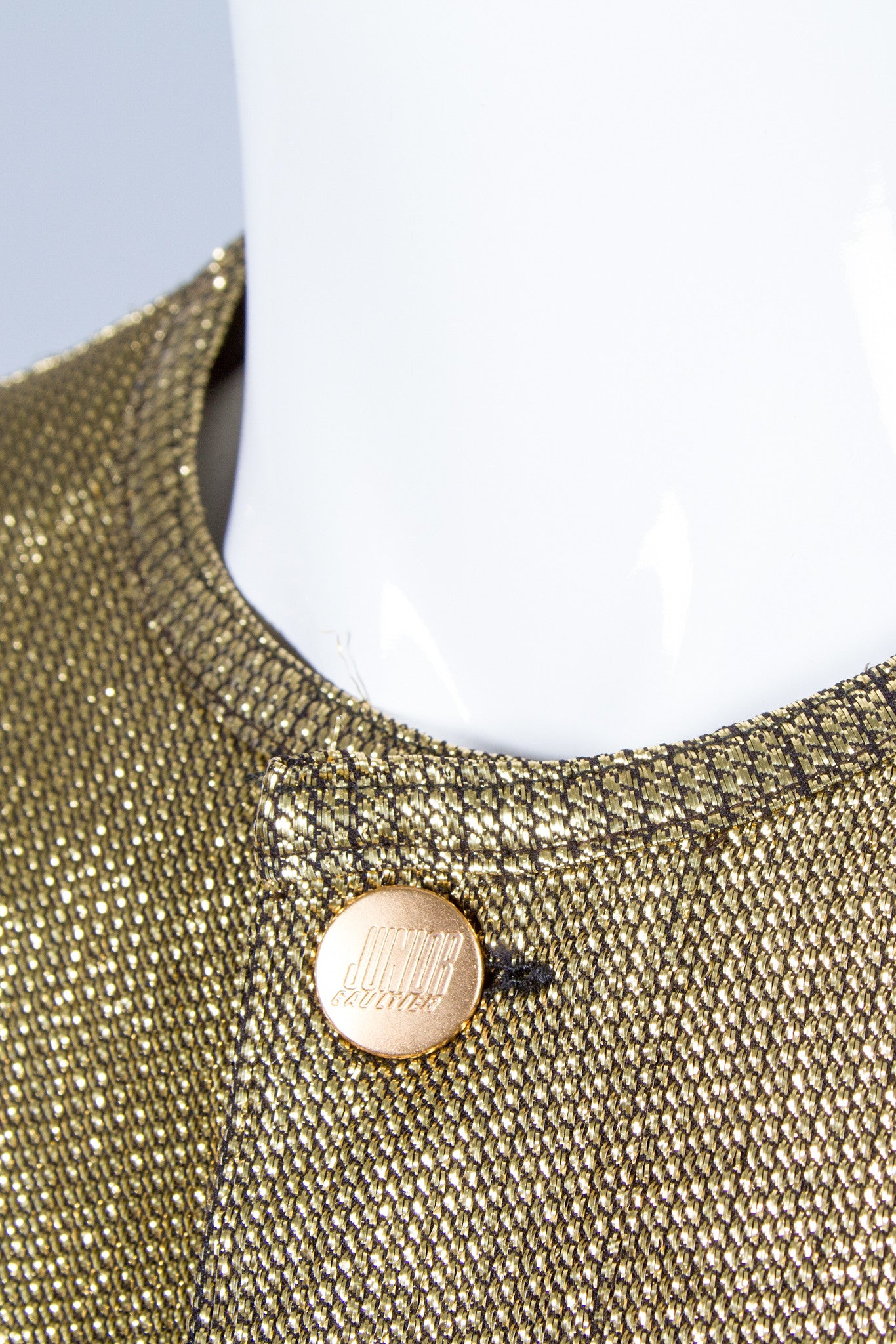 Junior Gaultier Metallic Gold Jacket Neck