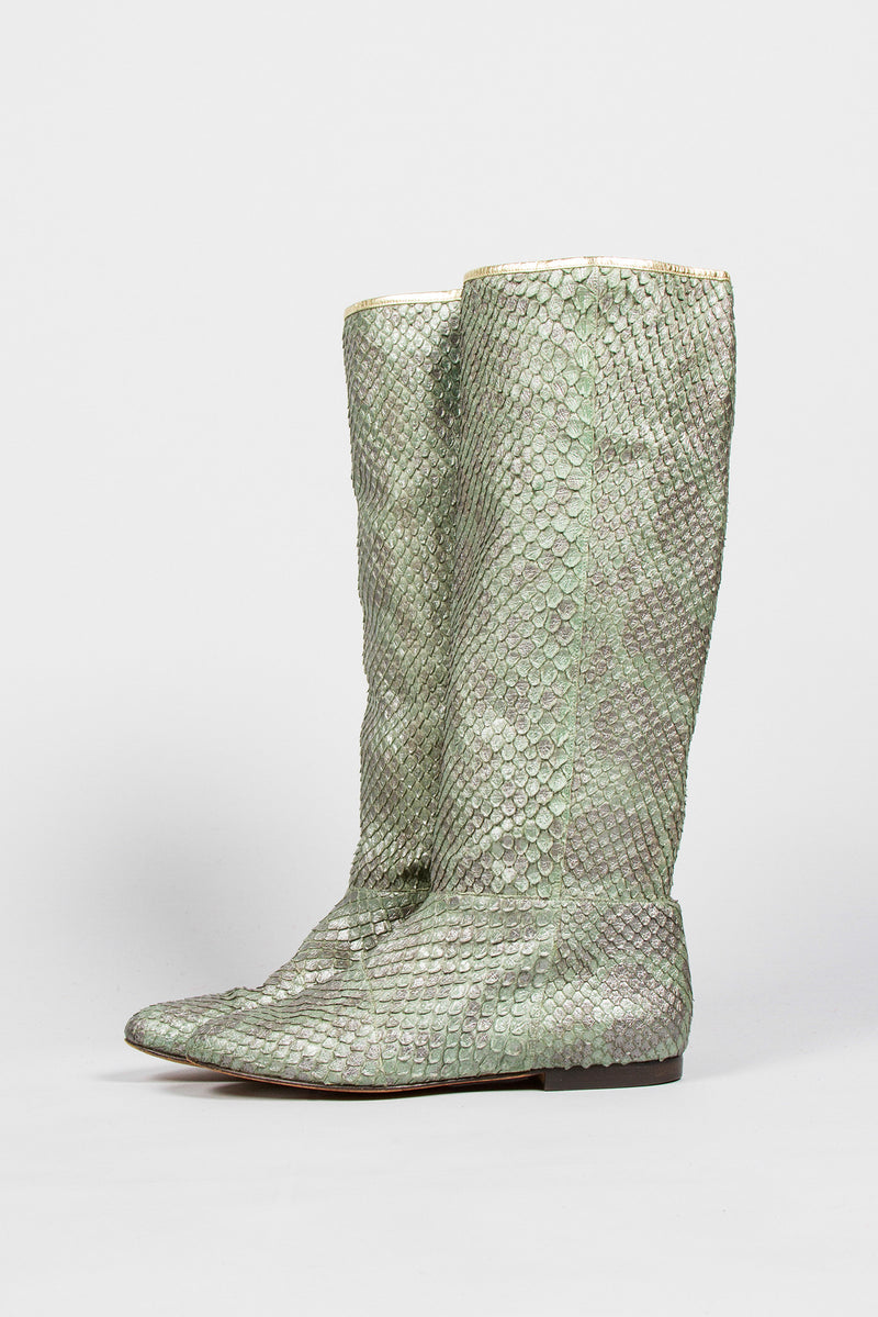 Carlos Falchi Python Boots