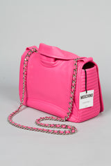 Moschino Moto Jacket Bag in pink with tags