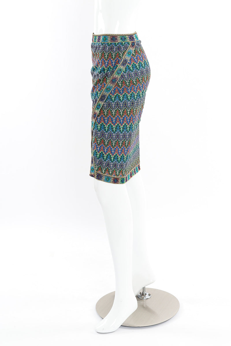 Vintage knit top and skirt set by Missoni on mannequin skirt side @recessla